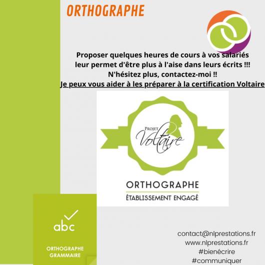 Visuel : ORTHOGRAPHE ET GRAMMAIRE EN ENTREPRISE